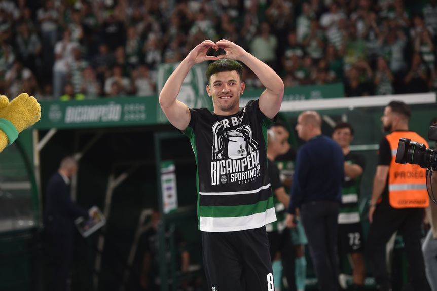 Sporting, campeão nacional 2024/25: Pedro Gonçalves (foto: Miguel Nunes)