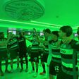 Jogadores do Sporting cantam «o mundo sabe que» a plenos pulmões