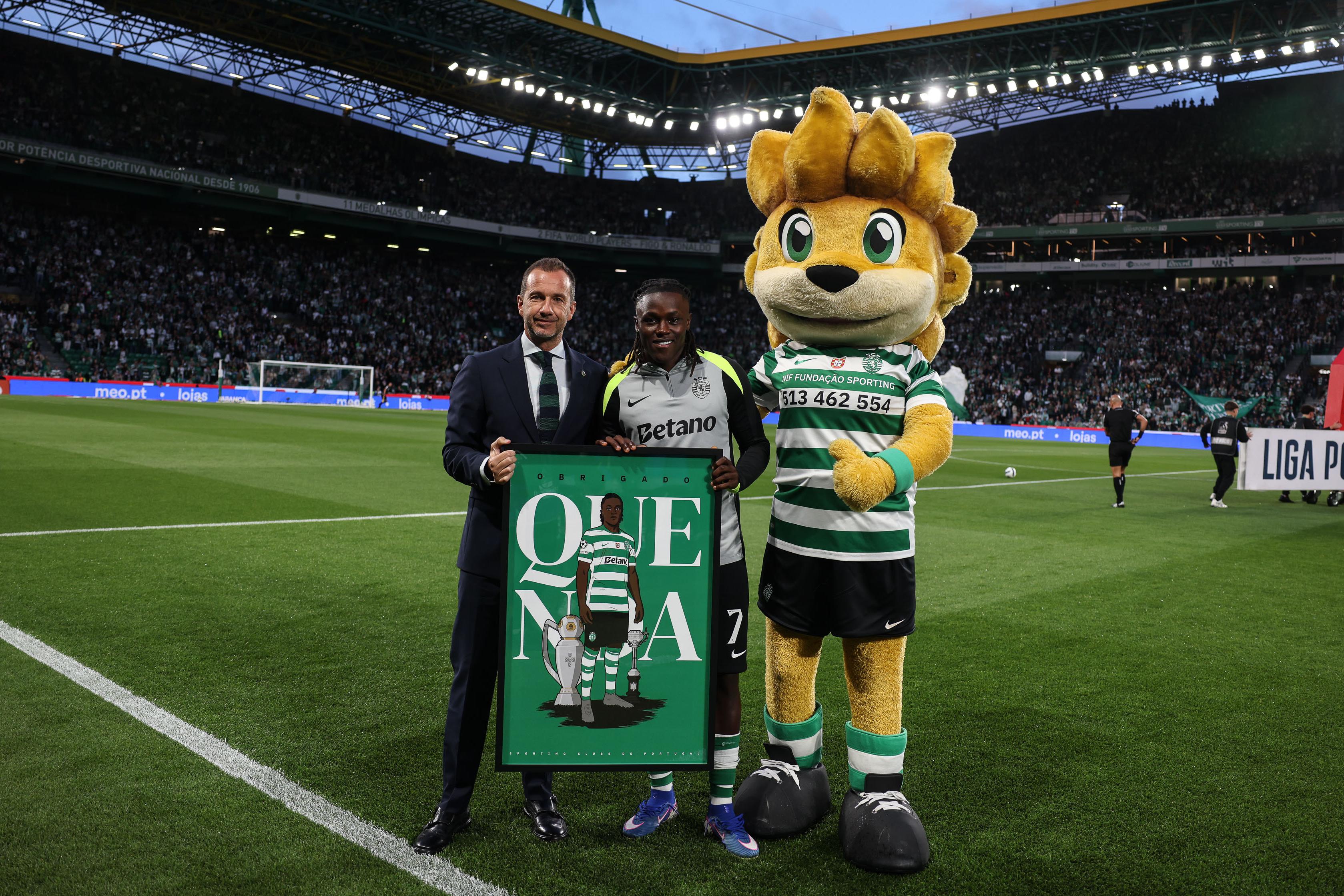 Sporting assinalou a despedida de Quenda de Alvalade antes do encontro com o Gil Vicente (Foto Sporting CP)