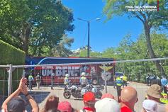 Chegada do autocarro do Benfica ao Jamor