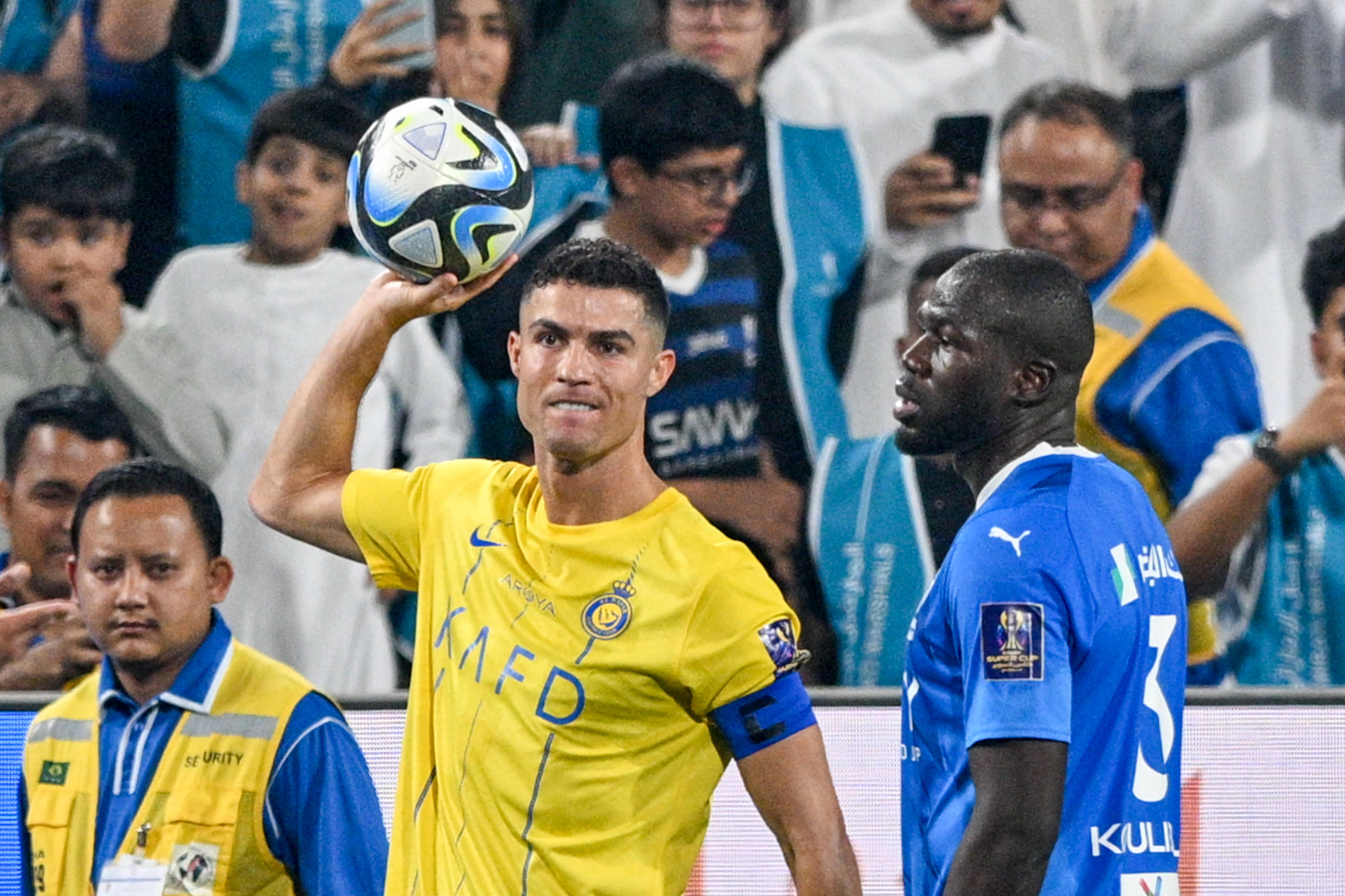 Ronaldo marcou, mas Al Nassr foi goleado pelo Al Hilal na final da Supertaça saudita em 2024 (1-4) - Foto: Imago