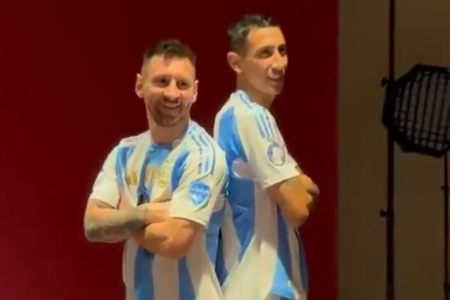 A «última» sessão fotográfica de Di María e Messi pela Argentina