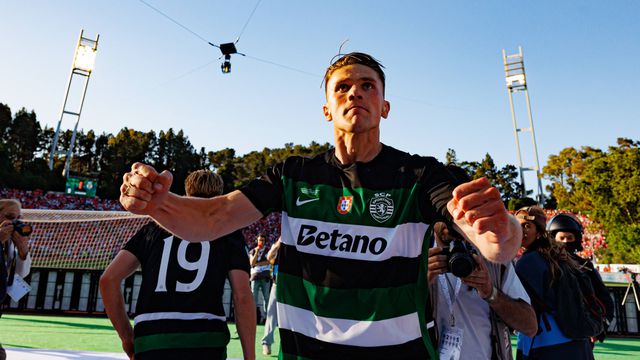 Viktor Gyokeres a festejar o golo marcado na final da Taça de Portugal