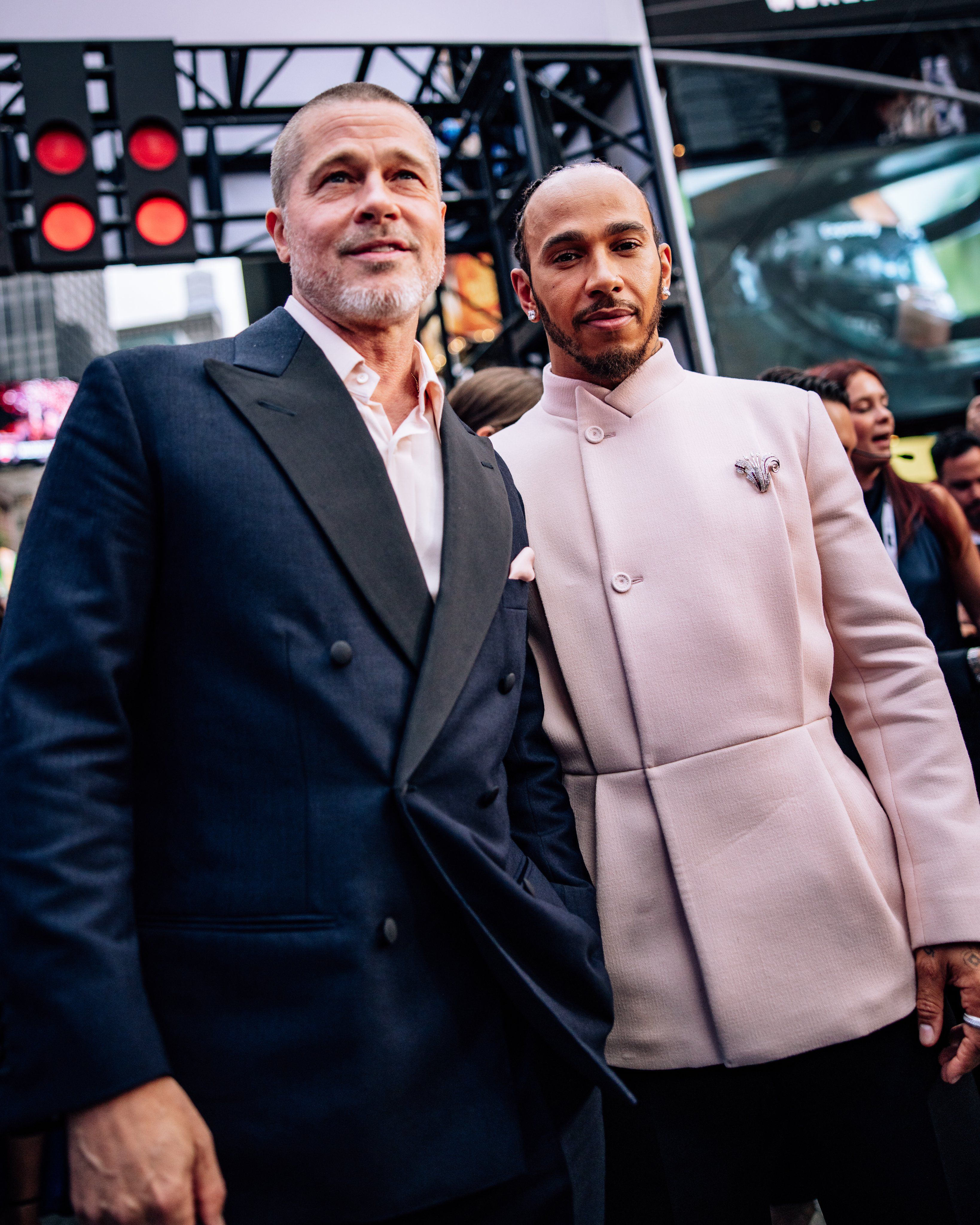 Brad Pitt e Lewis Hamilton