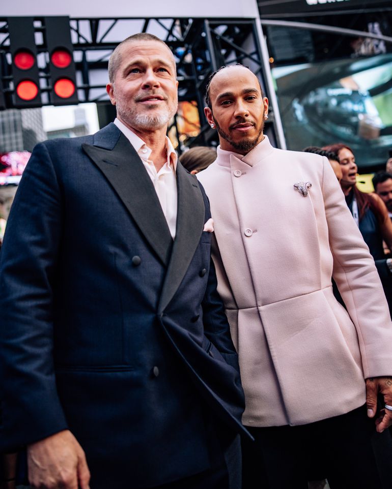 Brad Pitt e Lewis Hamilton