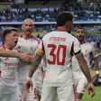 Otamendi esteve em três golos, no sofrido, na origem do penálti convertido por Di María e no que ele próprio assinou e deu um ponto às águias