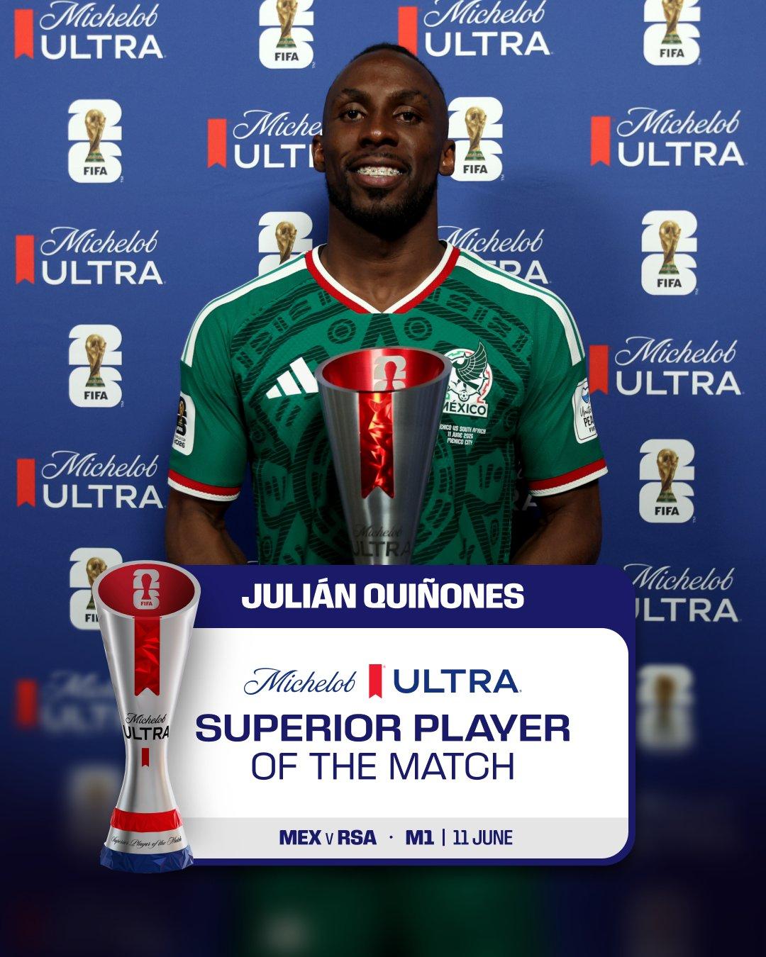 México-África do Sul: Julián Quiñones
