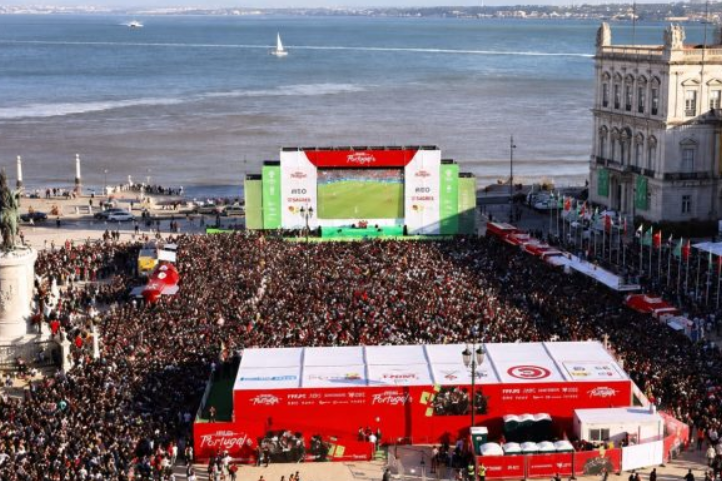 Terreiro do Paço, um dos principais pontos de encontro para assistir o Mundial