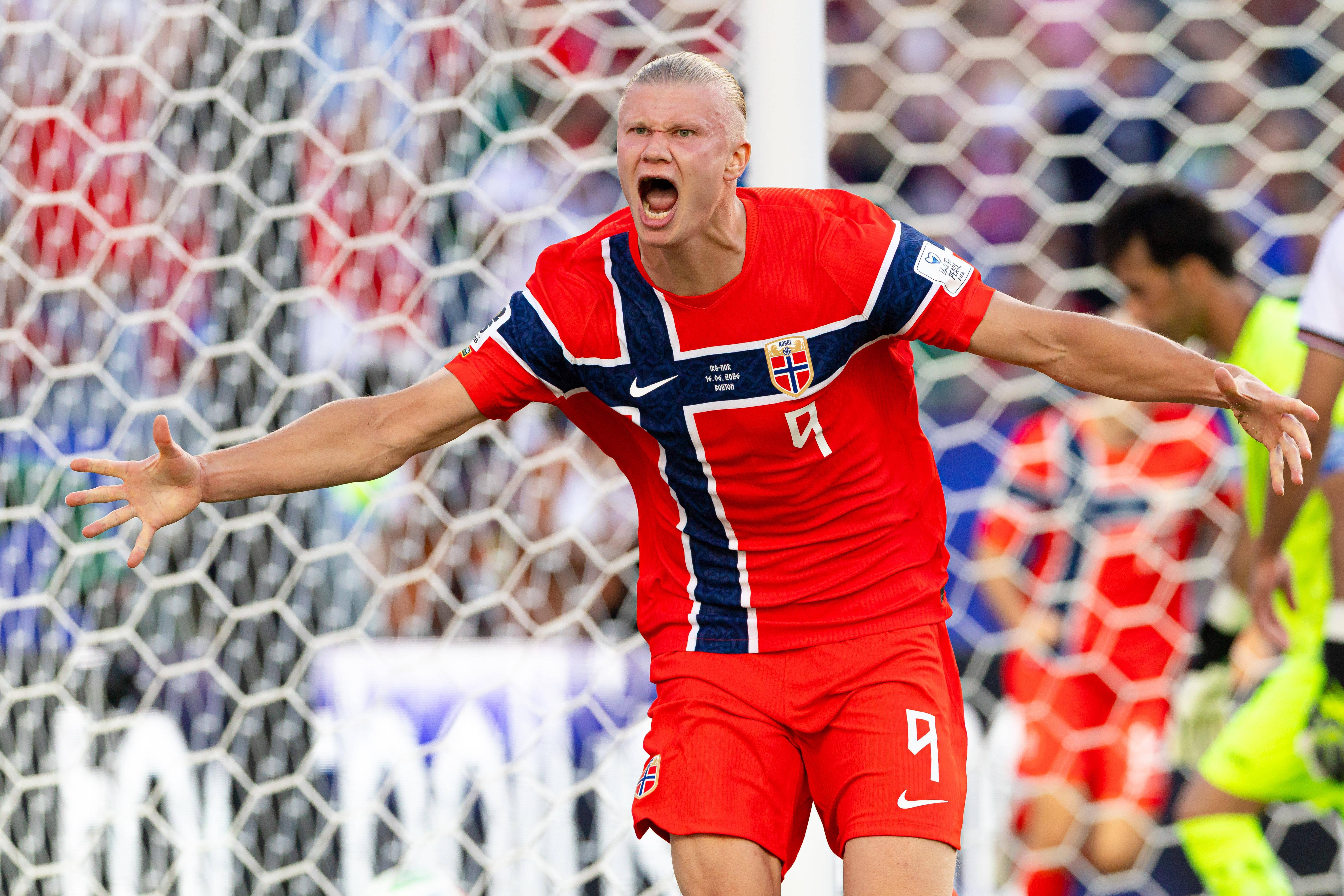Haaland bisou na vitória da Noruega sobre o Iraque
