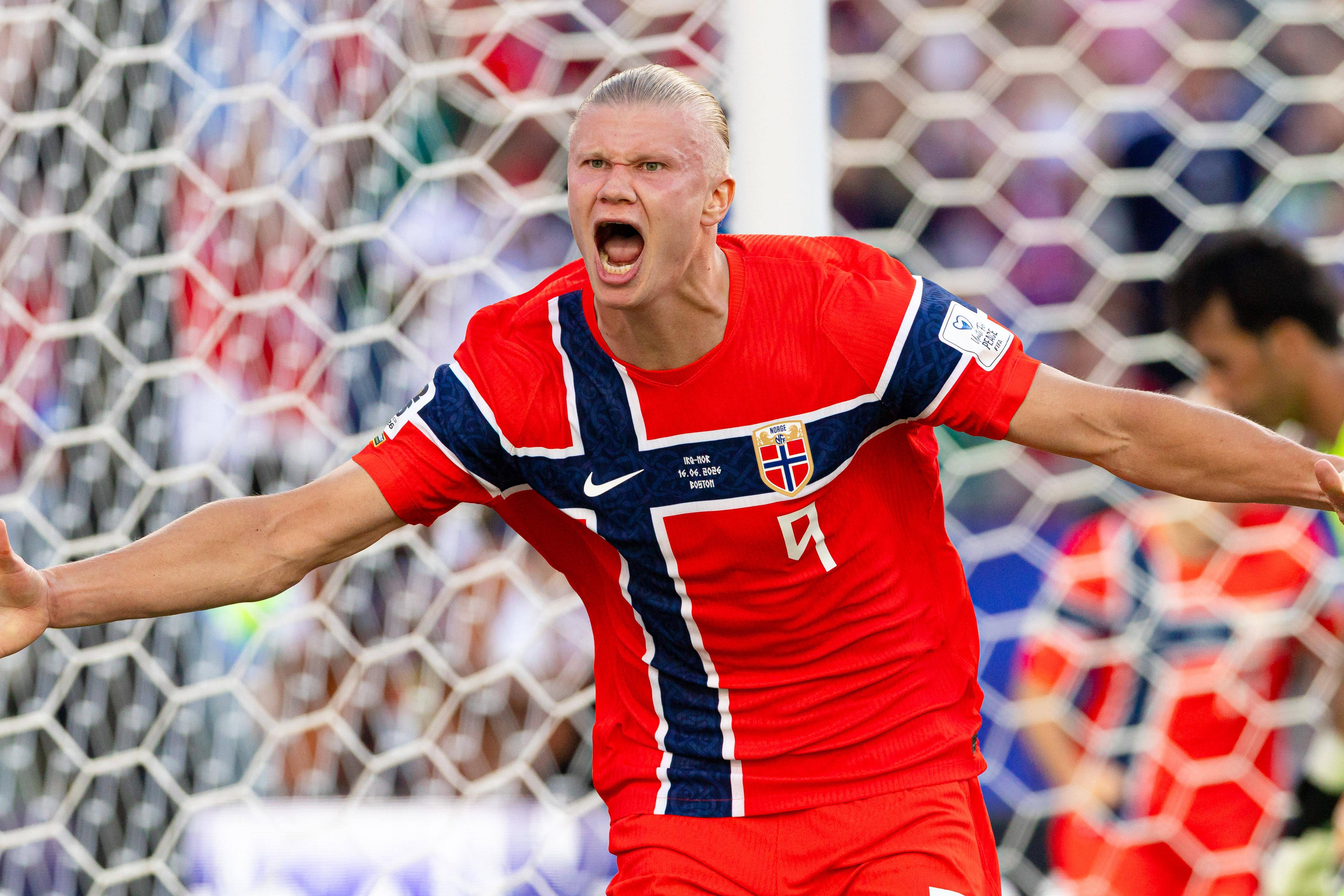 Haaland bisou na vitória da Noruega sobre o Iraque