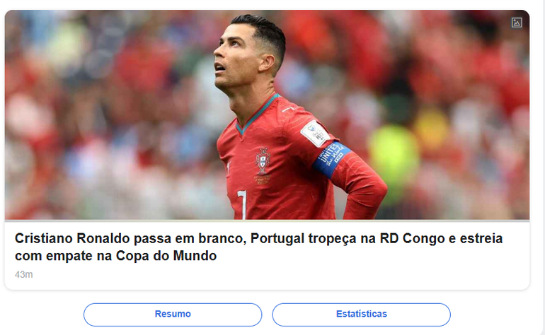 ESPN Brasil - Ronaldo em branco, Portugal tropeça e estreia-se com empate