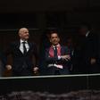Pedro Proença assistiu ao Portugal-RD Congo ao lado do presidente da FIFA, Gianni Infantino (foto: Miguel Nunes)