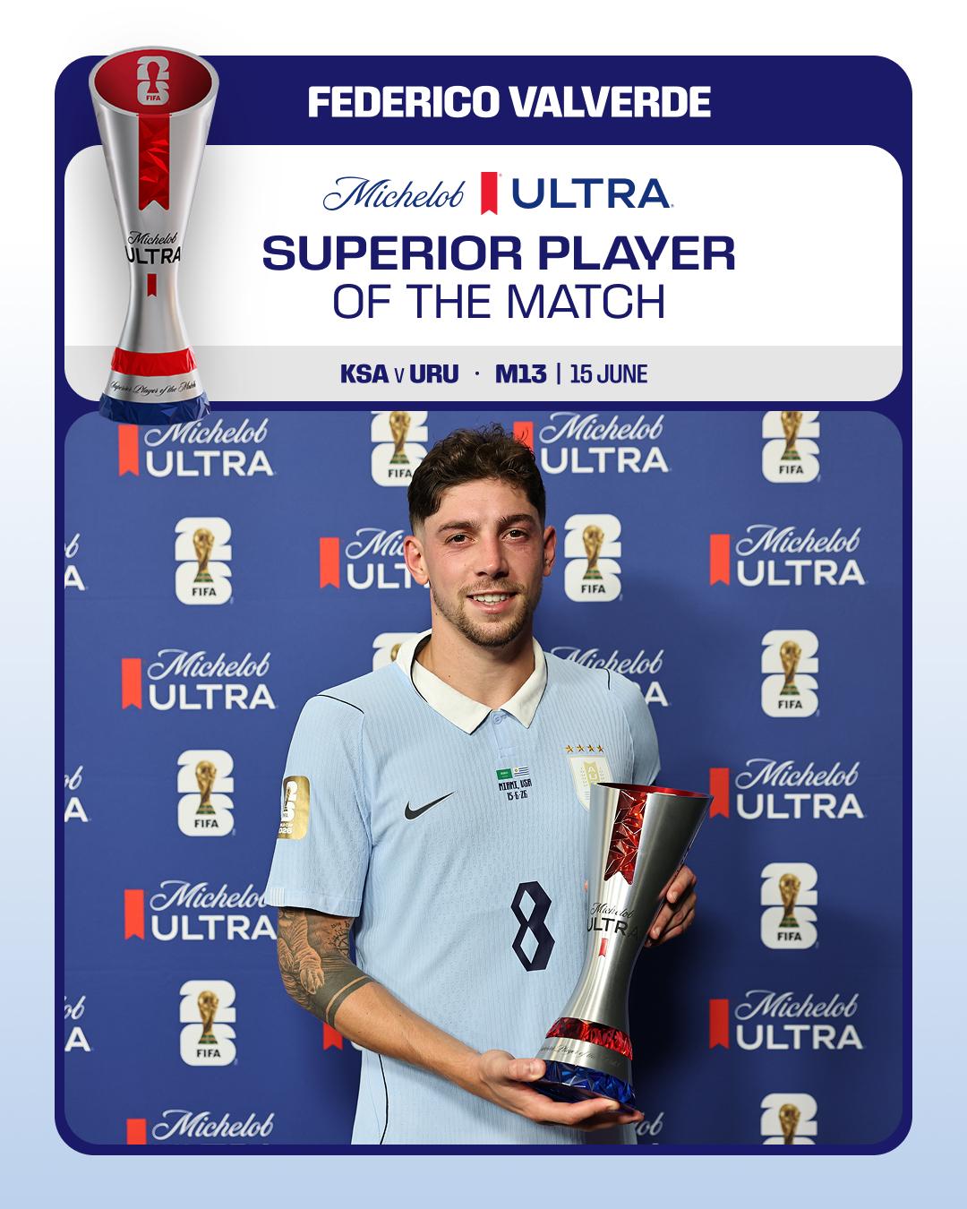 Arábia Saudita-Uruguai: Federico Valverde
