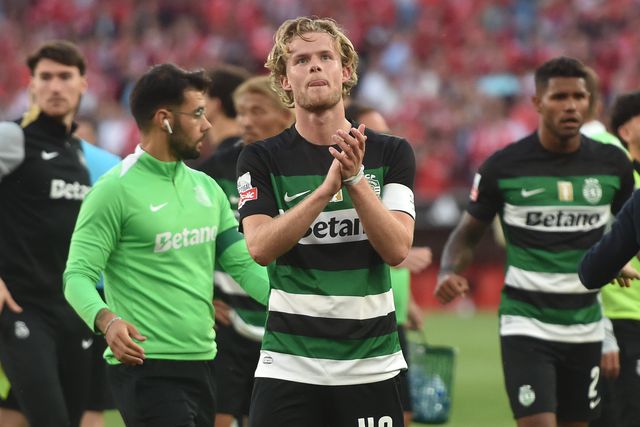 Hjulmand, capitão do Sporting logo na segunda época (foto: Miguel Nunes)