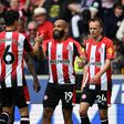 Bryan Mbeumo a celebrar um dos 20 golos pelo Brentford na Premier League, na época passada