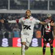 Neymar comemora frente ao Flamengo (IMAGO)