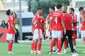 Pausa para hidratação no Benfica-Villarreal. Foto SL Benfica