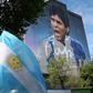 Mural de homenagem a Maradona em Buenos Aires — Foto: IMAGO
