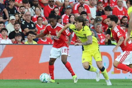 Leandro Barreiro no Benfica-Villarreal. Foto SL Benfica