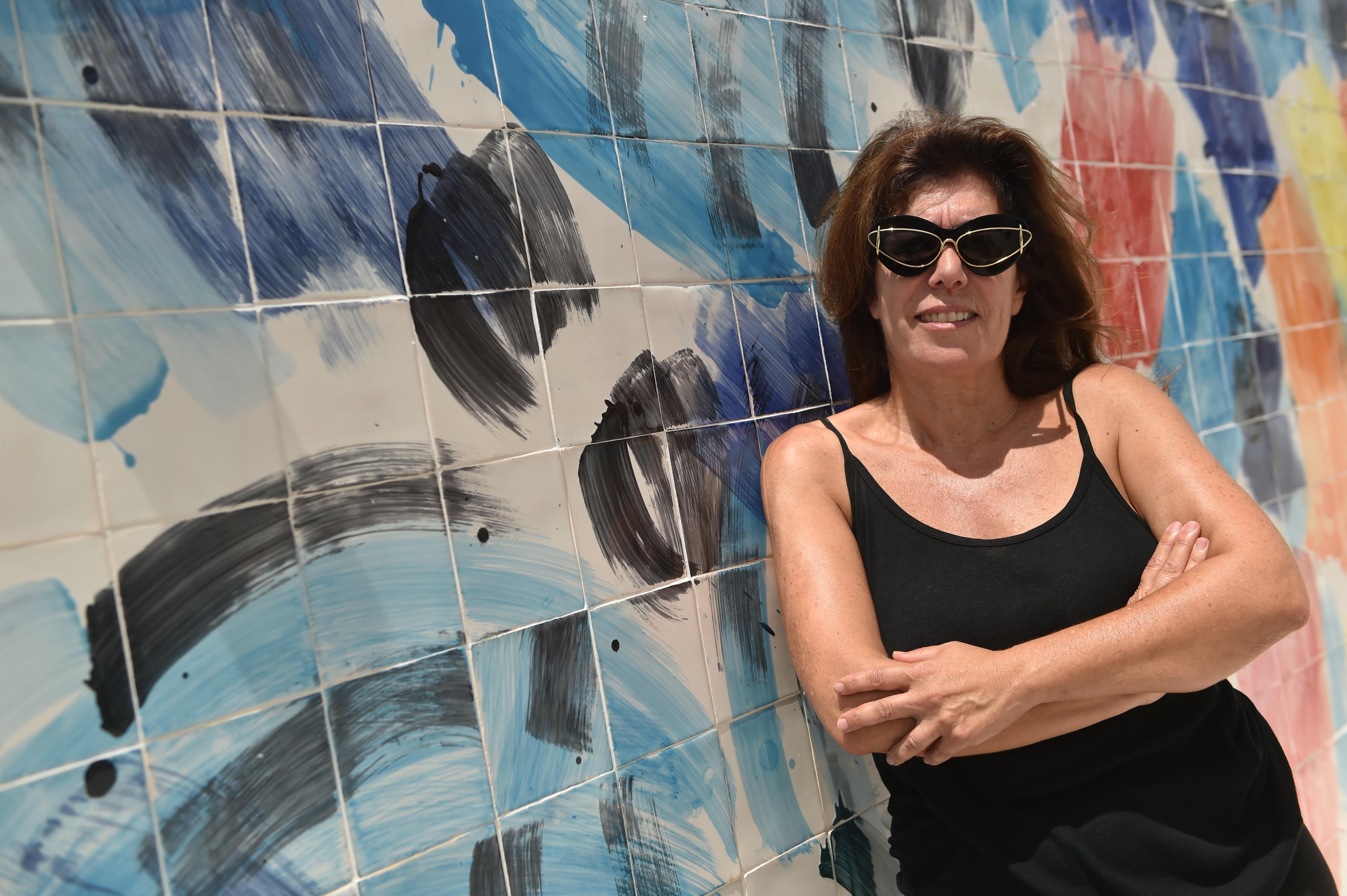 Bela Silva, autora da obra, Dança na Relva
Foto: Miguel Nunes