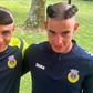 Costinha e Batata foram praxados pelo plantel principal - Foto: Arouca