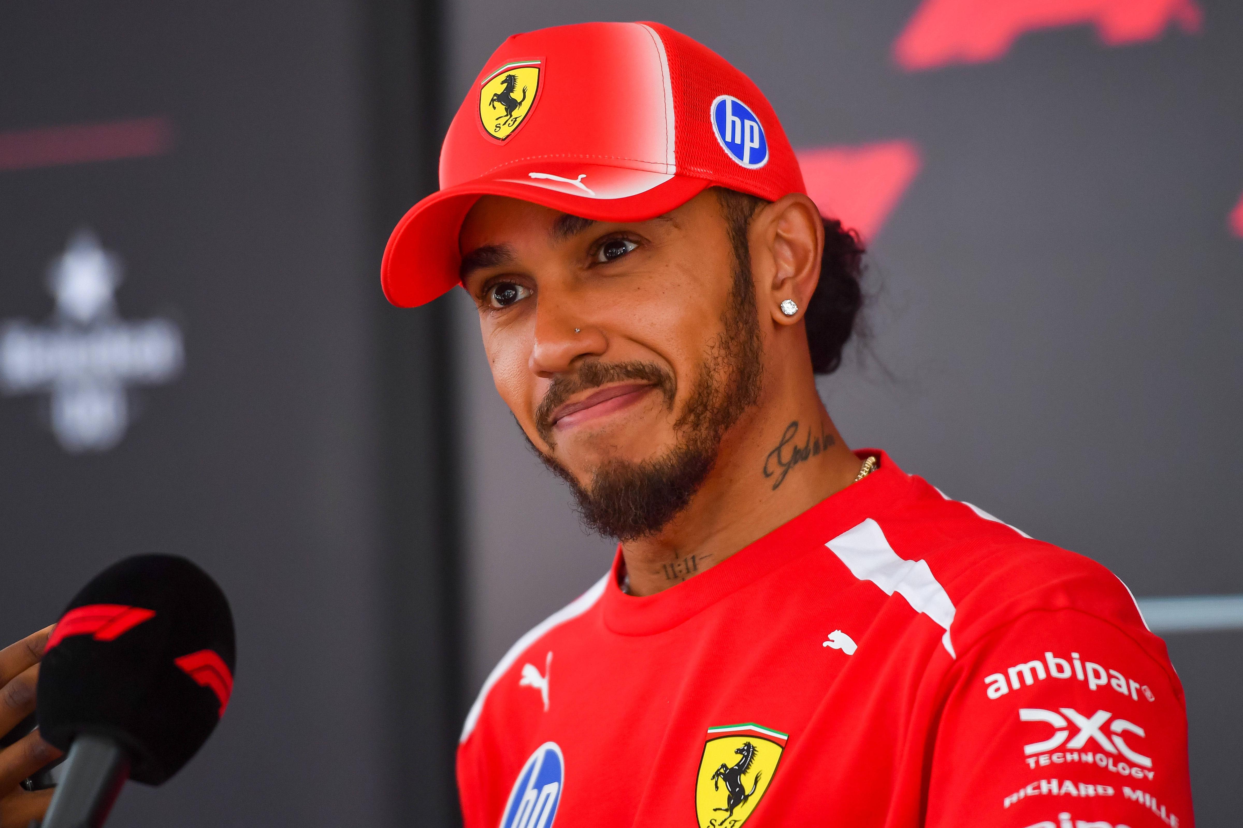 Lewis Hamilton durante o dia de imprensa no Circuito de Spa-Francorchamps, em Stavelot, na Bélgica