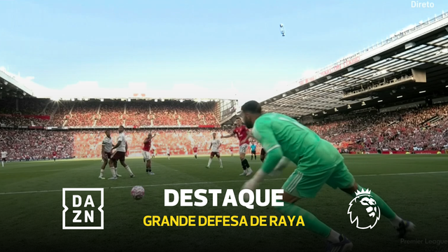 Mbeumo esteve à beira do empate, mas Raya fez esta enorme defesa