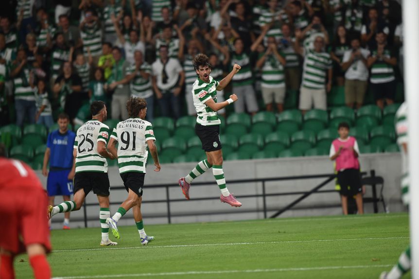 Trincão bisou no Sporting, 6-Arouca, 0,1 tal como Mangas e Suárez. FOTO MIGUEL NUNES