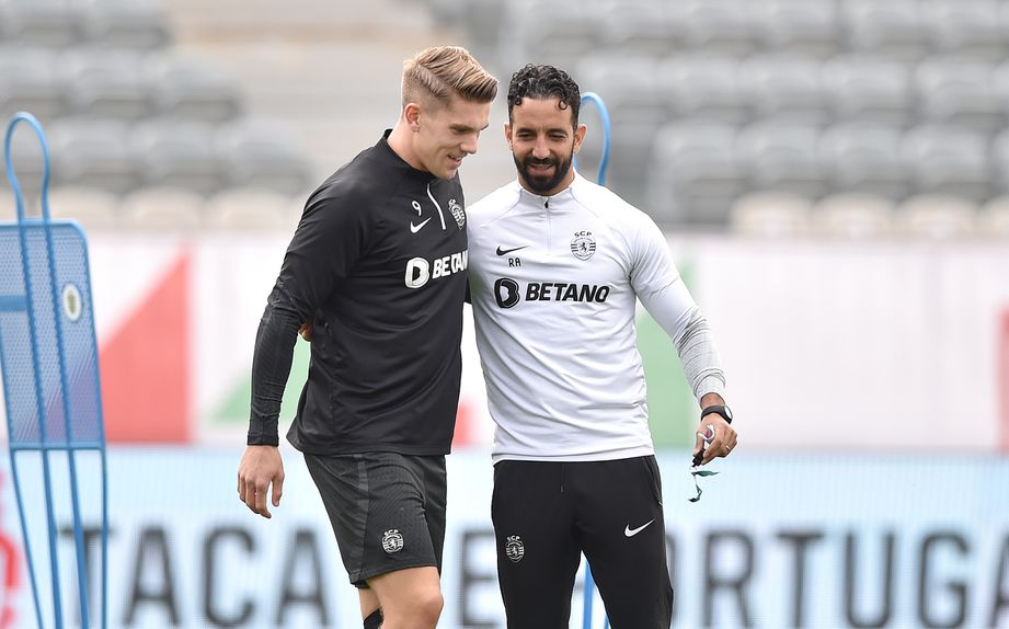 Gyokeres e Ruben Amorim no Sporting. Foto Miguel Nunes