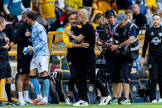 Vítor Pereira com Pep Guardiola