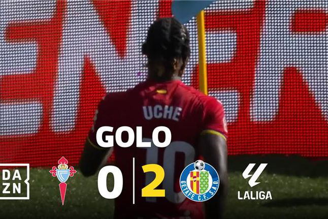 Defesa do Celta 'mete água' e Uche agradece