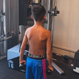 Mateo, filho de 9 anos de Cristiano Ronaldo, no ginásio - Foto: Georgina Rodríguez