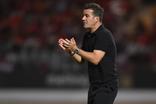Marco Silva ficou satisfeito com a goleada (7-0) imposta pelo Benfica ao Casa Pia, na 2.ª jornada da Liga — Foto: Miguel Nunes
