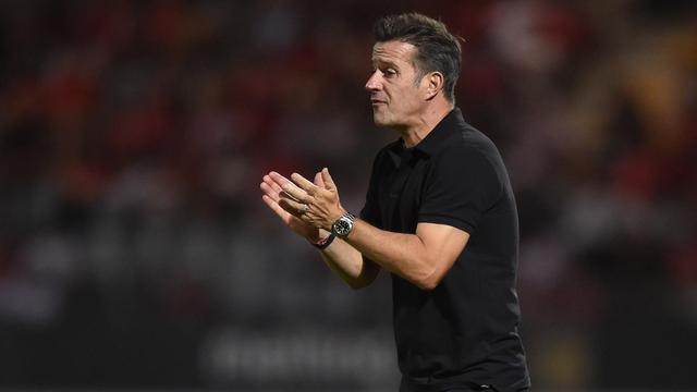 Marco Silva ficou satisfeito com a goleada (7-0) imposta pelo Benfica ao Casa Pia, na 2.ª jornada da Liga — Foto: Miguel Nunes