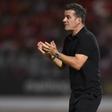 Marco Silva ficou satisfeito com a goleada (7-0) imposta pelo Benfica ao Casa Pia, na 2.ª jornada da Liga — Foto: Miguel Nunes