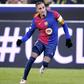 Raphinha com a braçadeira de capitão, sem Ter Stegen, Ronald Araújo e De Jong em campo