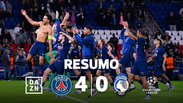 Goleada do PSG à Atalanta teve sotaque português (resumo)