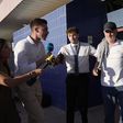 José Mourinho à chegada a Tires para assumir o comando técnico do Benfica
