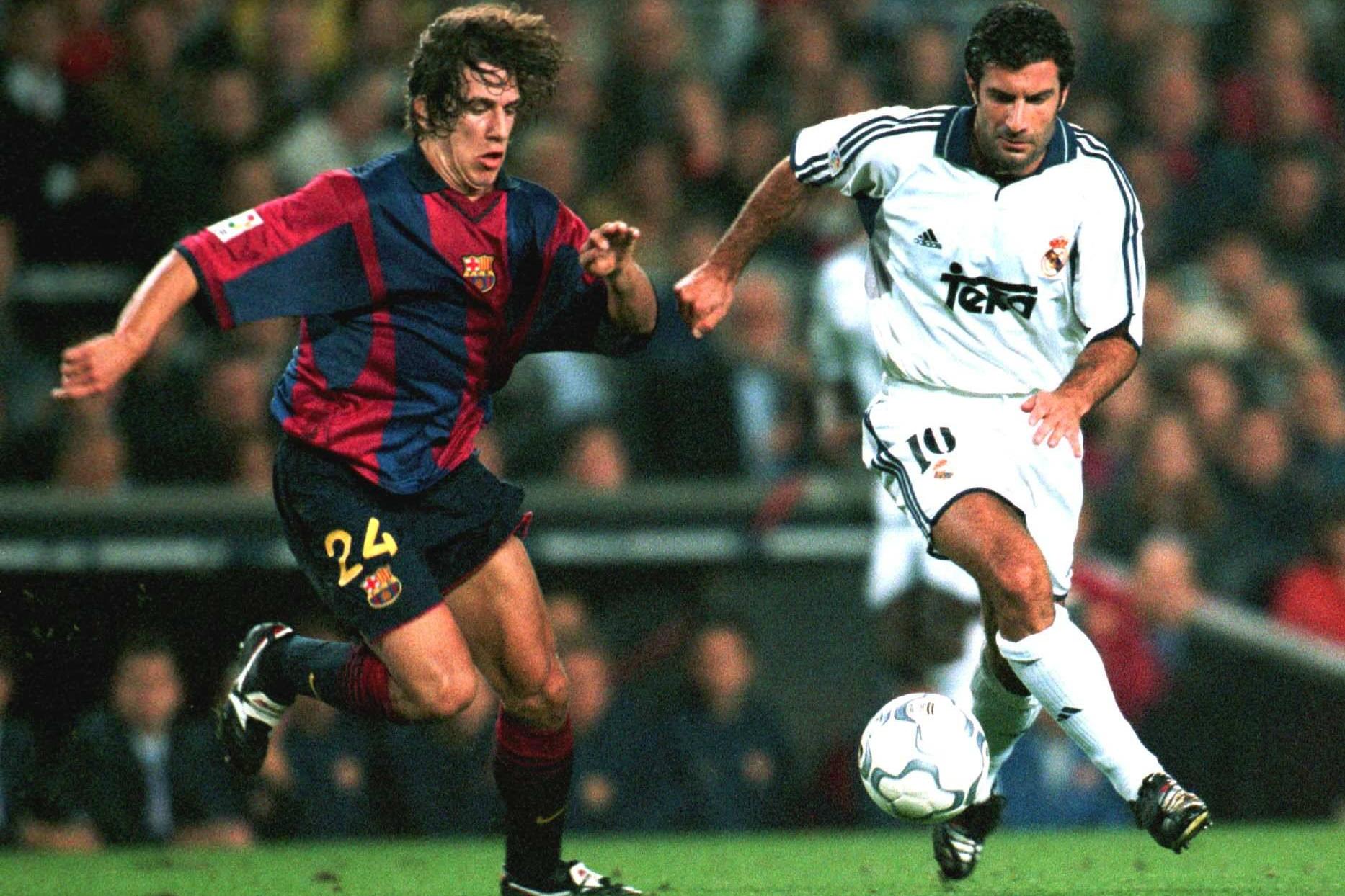 Figo trocou o Barcelona pelo Real Madrid em 2000