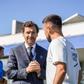 André Villas-Boas com Francesco Farioli no treino desta quinta-feira — Foto: FC Porto