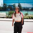Anna Gasper, com uma camisola do Benfica