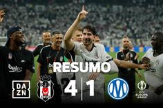 Kokçu decisivo em goleada surpreendente do Besiktas ao Marselha (resumo)
