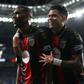 Rayan a celebrar o 2-0 com Evanilson, ex-FC Porto