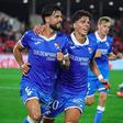 Nos galos, só Héctor Hernández e Gil Martins marcam e assistem - Foto: Gil Vicente