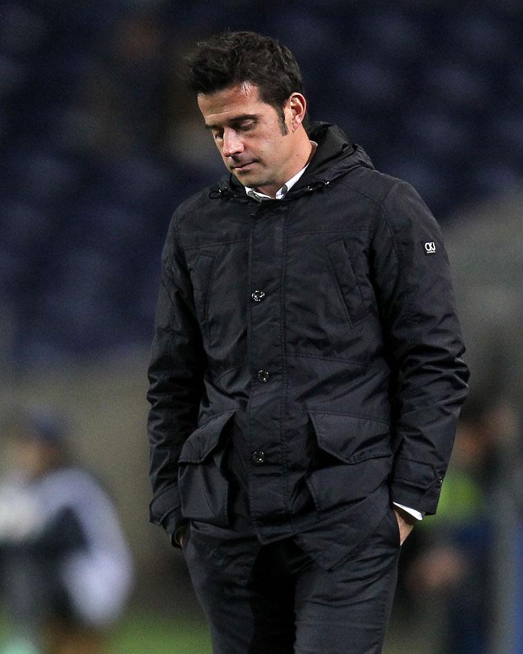 Primeiro jogo de Marco Silva contra o FCP na prova acabou mal, apesar de ter estado a ganhar (golo de Babanco) — Quaresma e Nabil Ghilas deram a volta no FC Porto-Estoril (2-1), a 5 de fevereiro de 2014, 'quartos' da prova - Foto: A BOLA/Eduardo Oliveira