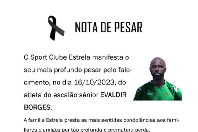 Avançado do Estrela de Portalegre morre na sequência de acidente de viação