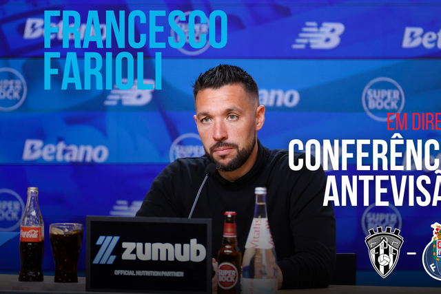 EM DIRETO: siga a antevisão de Farioli ao jogo da Taça de Portugal