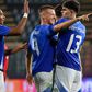 Camarda festeja golo pelos sub-21 de Itália