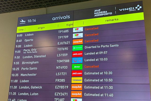 O Nacional tinha a partida para o Porto agendada para as 8h40. - Foto: CD NACIONAL