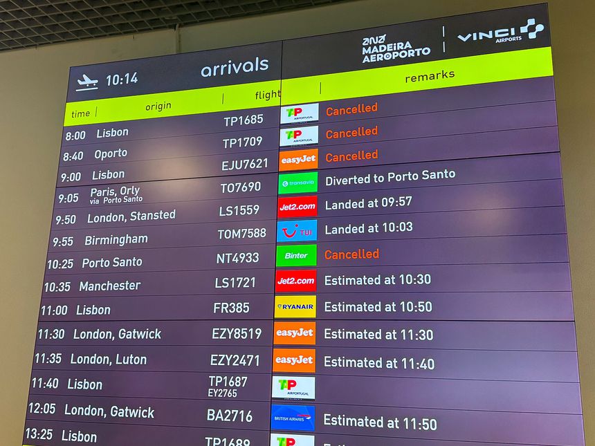 O Nacional tinha a partida para o Porto agendada para as 8h40. - Foto: CD NACIONAL